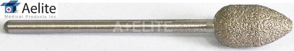 A+Elite PEAR Diamond Nail Bur Drill Bit Podiatry Chiropody Pedicure Stainless Steel 3/32"