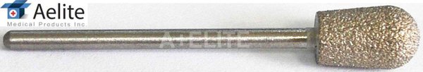 A+Elite OLIVE Diamond Nail Bur Drill Bit Podiatry Chiropody Pedicure Stainless Steel 3/32"