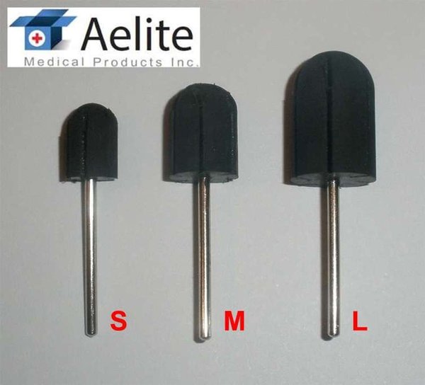 A+Elite Nail Rubber Mandrel Drill Bit For Manicure Pedicure Sanding Caps 3/32" D10*15mm - Small