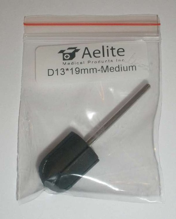 A+Elite Nail Rubber Mandrel Drill Bit For Manicure Pedicure Sanding Caps 3/32" D13*19mm - Medium