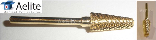 A+Elite TAPER Tungsten Carbide Manicure Pedicure Nail Drill Bit Bur File 3/32" D6x14mm