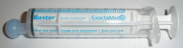 BAXTER BAXA ExactaMed Oral Syringe Liquid Medication Drug Dose Dispenser 10cc/10mL 100/PK Clear