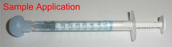 BAXTER BAXA ExactaMed Oral Syringe Liquid Medication Drug Dose Dispenser 0.5cc/0.5mL 100/PK Clear