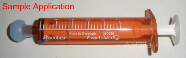 BAXTER BAXA ExactaMed Oral Syringe Liquid Medication Drug Dose Dispenser 5cc/5mL 100/PK Amber