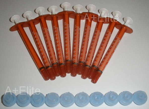 BAXTER BAXA ExactaMed Oral Syringe Liquid Medication Drug Dose Dispenser 0.5cc/0.5mL 10/PK Amber