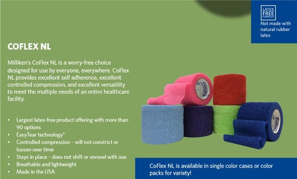 CO-FLEX NL Camouflage Camo Print 4-Pack 2"x5Yd Cohesive Bandages Flexible Elastic Self-Adherent Wrap