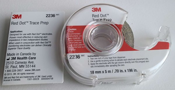 3M 2236 RED DOT Trace Preparation Tape Abrasive Material Dispenser Roll 18MMx5M -ONE-
